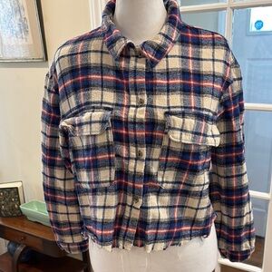 Zara Blue and Red Plaid Flannel Kids shirt. Size 13-14